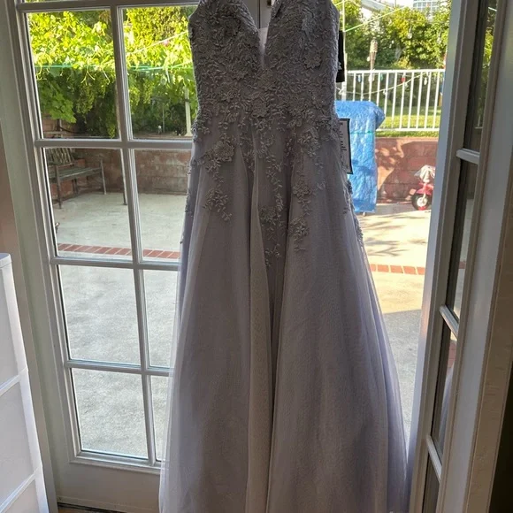 Beautiful Blue Gray CinderellaGown